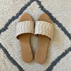 NISOLO Isla woven sandal in ivory -- US 6